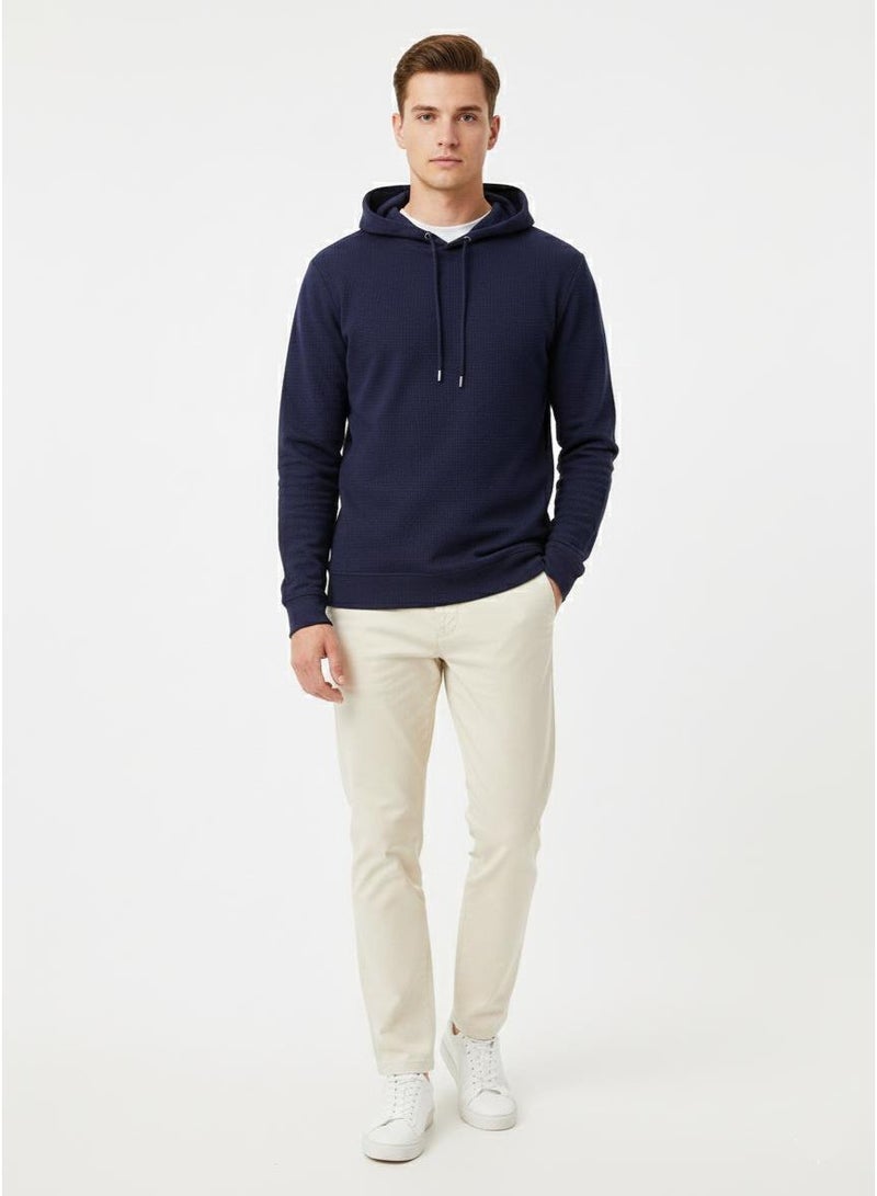 LOUD UNIVERSE Men’s Navy Blue Zipper Hoodie – Regular Fit Casual Sweatshirt - Image 1