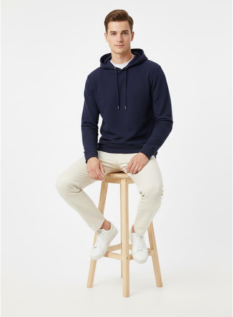 LOUD UNIVERSE Men’s Navy Blue Zipper Hoodie – Regular Fit Casual Sweatshirt - Image 5