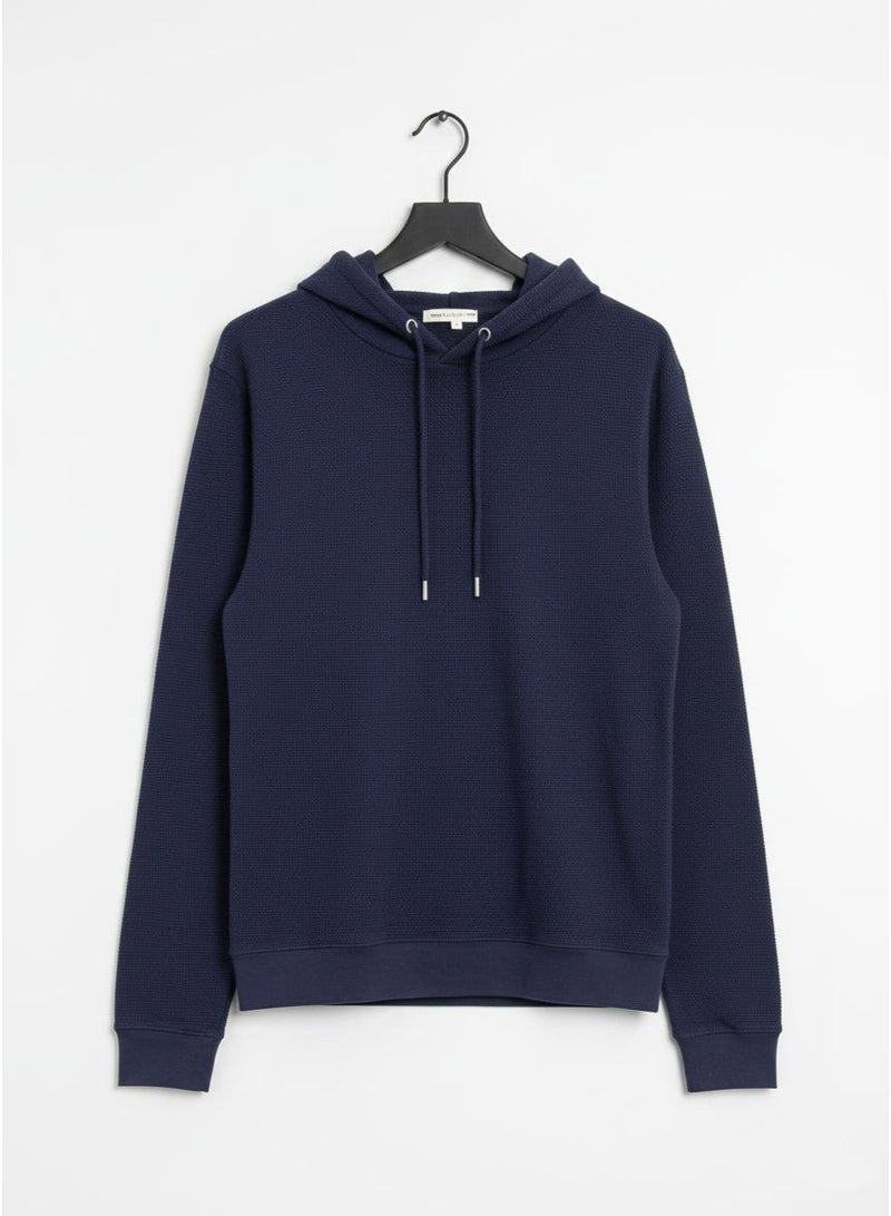 LOUD UNIVERSE Men’s Navy Blue Zipper Hoodie – Regular Fit Casual Sweatshirt - Image 2