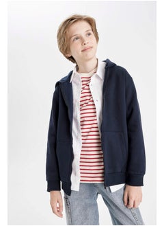 DeFacto Boy Regular Fit Hooded Long Sleeve Knitted Cardigan  - Image 5