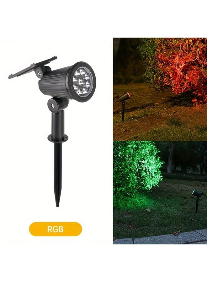 Solar Spot Lights Outdoor RGB Color Adjustable Auto On Off LED Landscape Lighting For Garden Yard - Image 1