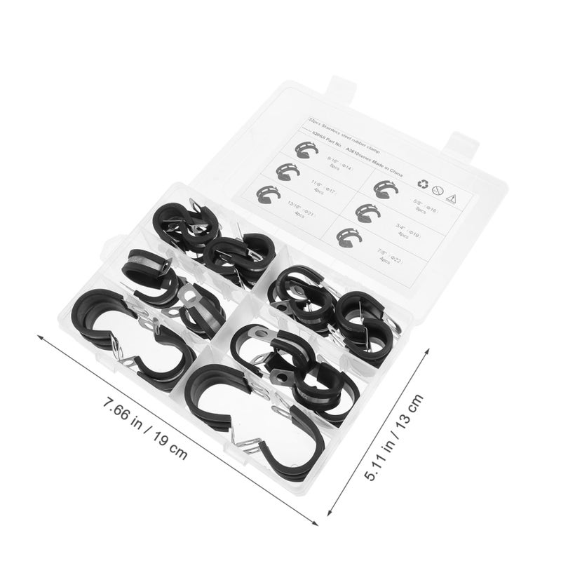 32 Pcs R Shape Stainless Steel Cable Management Pipe Clamps for Woodworking - Image 5