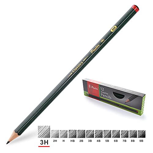 Pasler Professional Graphic Sketching Drawing Pencils 12 Count (3H) - Image 1