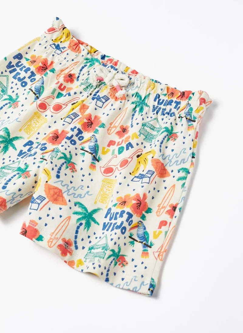 Zippy Cotton Shorts for Girls 'Pura Vida'