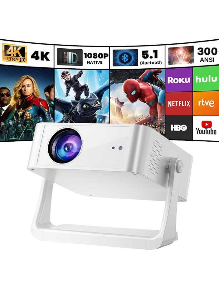 JAJEEK C6 Projects Digital Projector 4k Mini Beam Android TV with APP Download Data Show Projector Home Video Projecteur - Image 1