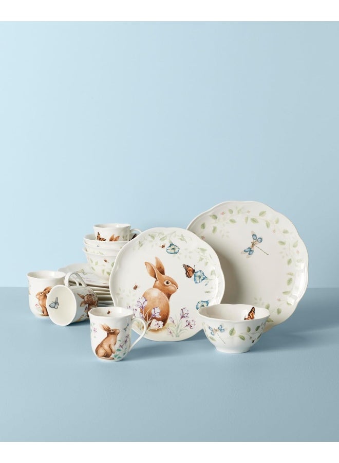 Lenox 894104 Butterfly Meadow Bunny 16Piece Set Easter Dinnerware Set - Image 2