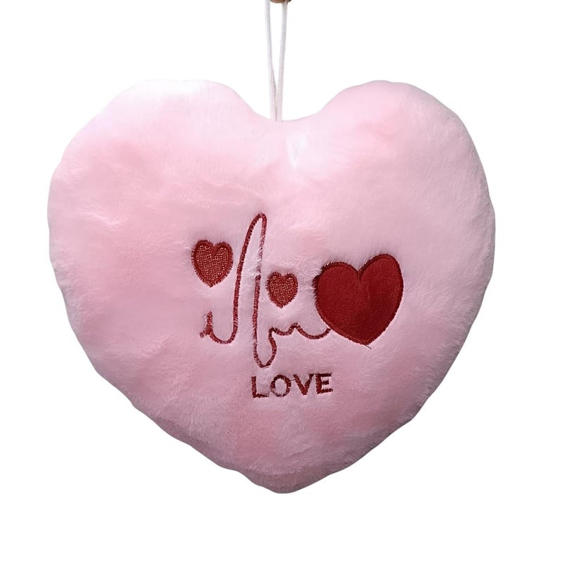 RVA RVA Love Heart Shape Soft Plush Pillow Gift for Valentine Day Someone Special I Love You Heart Pillow for Girlfriend Wife Birthday Heart Love Fur Throw Pillow Cushion Pink 35 Cm