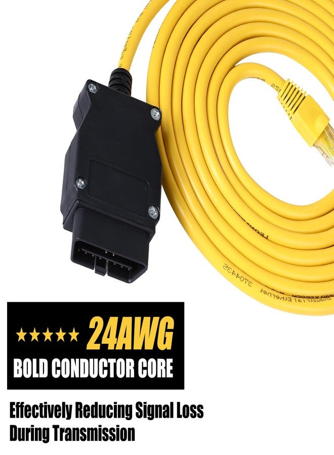 كابل TTXSPP Enet OBD2 لبرمجة سيارات BMW الفئة F، كابل ENET RJ45 متوافق مع E-SYS ICOM ISTA+ Bootmod3 Bimmercode OBD، طوله 2 متر/6.6 قدم - Image 2