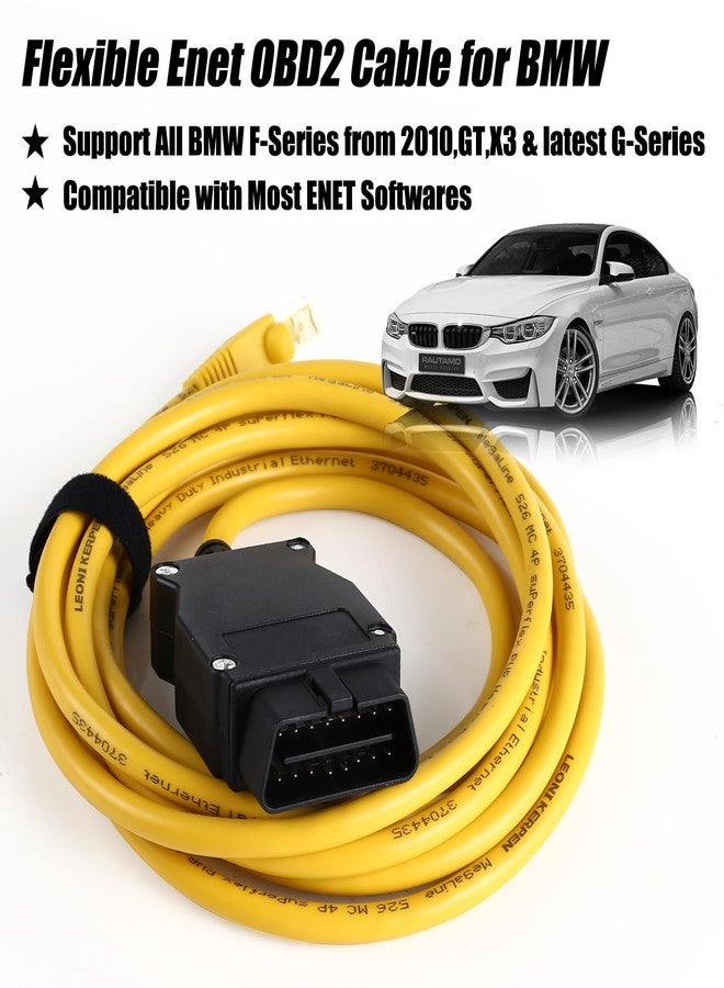 كابل TTXSPP Enet OBD2 لبرمجة سيارات BMW الفئة F، كابل ENET RJ45 متوافق مع E-SYS ICOM ISTA+ Bootmod3 Bimmercode OBD، طوله 2 متر/6.6 قدم - Image 4