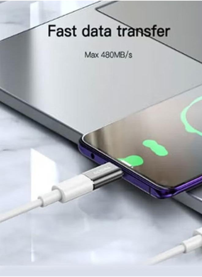 Yesido GS22 Aluminum Alloy Fast Data Transfer Lightning to Type-C Adapter Support Type-c Devices Charge and sync