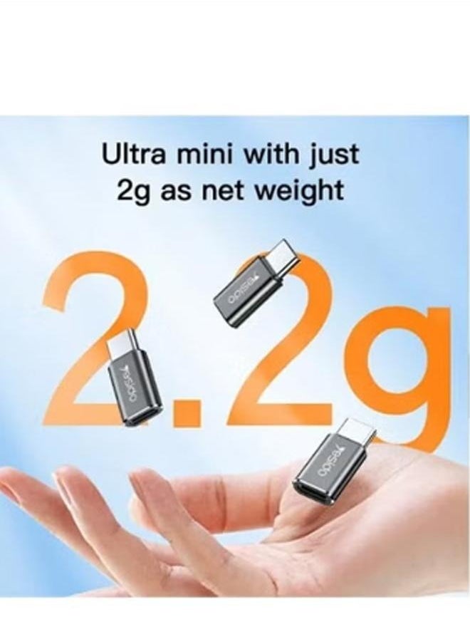 Yesido GS22 Aluminum Alloy Fast Data Transfer Lightning to Type-C Adapter Support Type-c Devices Charge and sync