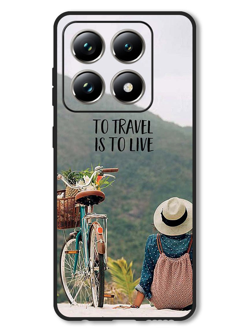 Theodor Case Compatible with Xiaomi 14T Pro Protection Shockproof Bumper Cover To Travel Is To Live - Image 1