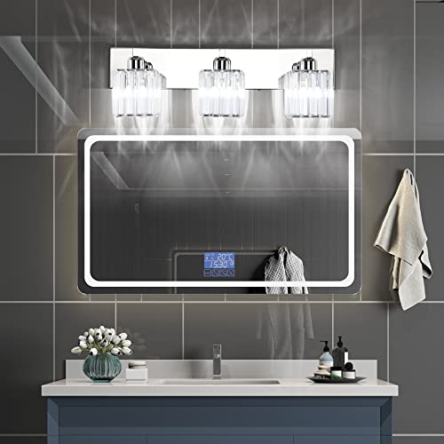 Aipsun Vanity Light Fixtures Crystal Bathroom Lighting Fixtures Chrome Vanity Light for Bathroom (Exclude Bulb) - Image 4