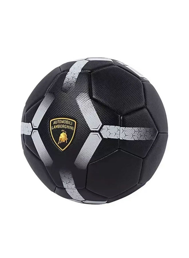 Lamborghini Machine Sewing PVC Soccer Ball (Size 5, Black) - Image 2
