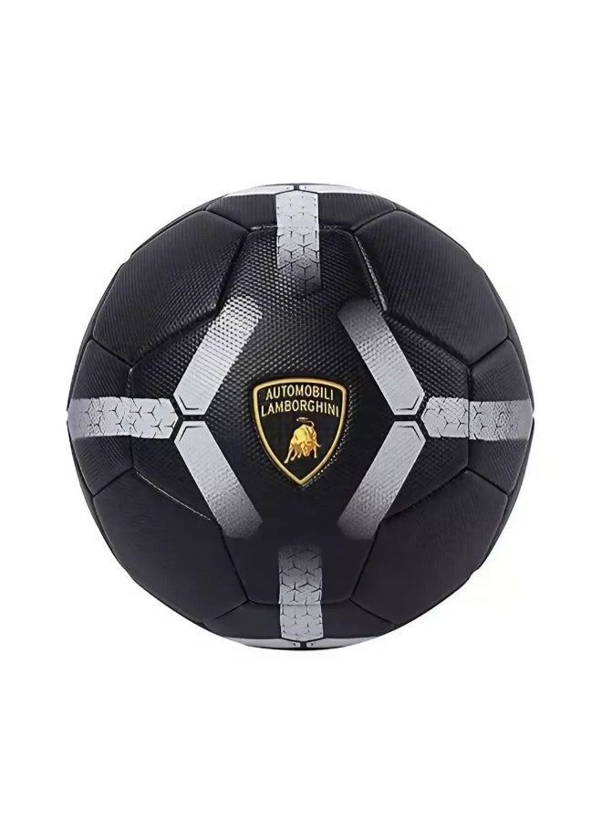 Lamborghini Machine Sewing PVC Soccer Ball (Size 5, Black) - Image 1