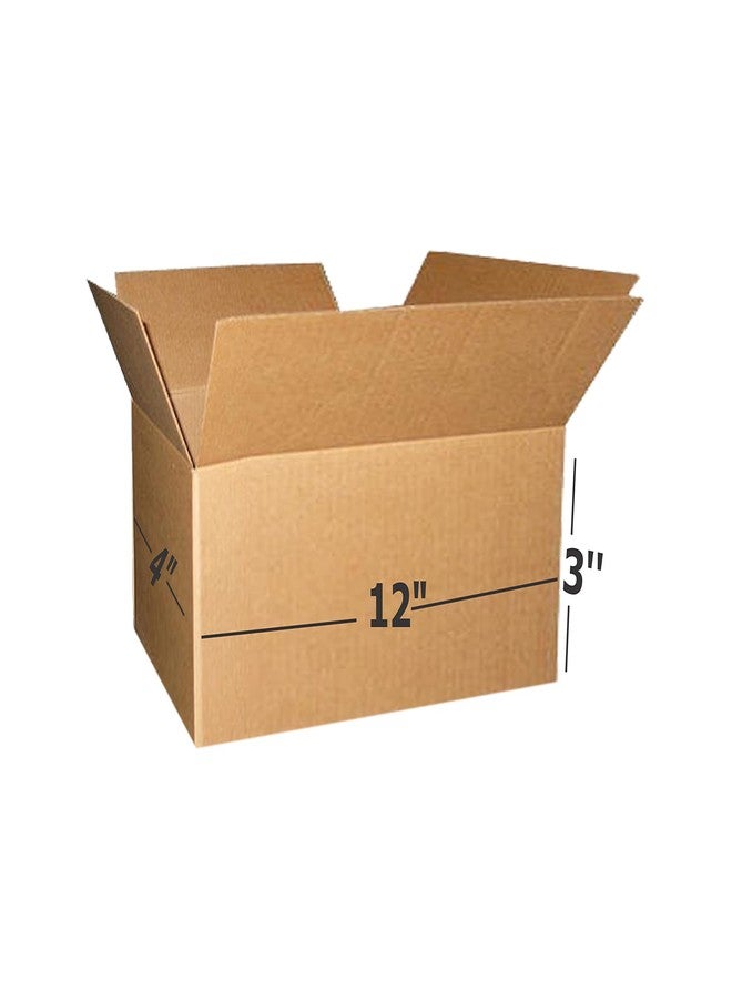 Box Brother 3 Ply Brown Corrugated Box Packing box Size: 12x4x3 Length 12 inch Width 4 inch Height 3 inch Shipping box Courier Box (Pack of 40) - Image 1
