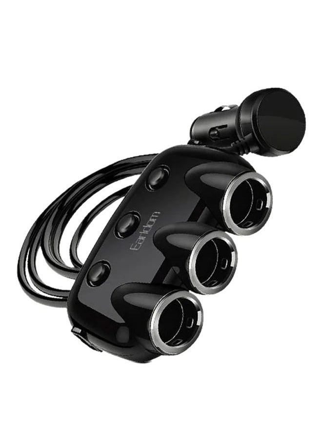 Earldom - 5 USB In-Car Socket 3.1A Adaptive Fast Charger With Cigarette Lighter Socket Black2 USB In-Car Socket 3.1A Adaptive Fast Charger With Cigarette Lighter Socket Black - Image 1