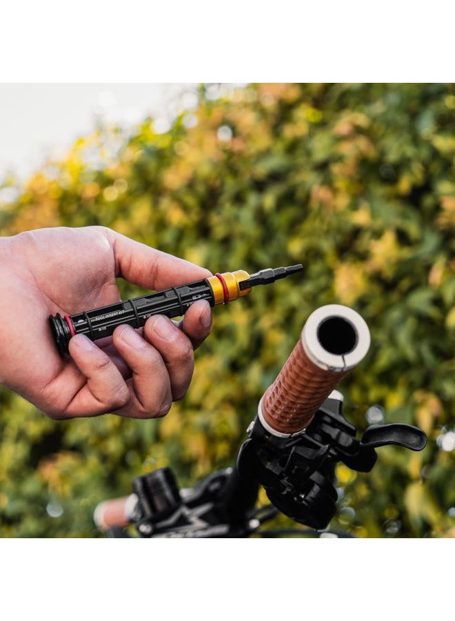 LEZYNE Dual Insert Bicycle Kit, Handlebar Insert End Cap Multi-Tools, Includes Tubeless Tire Repair Kit with 5 Tire Strips & Tool Insert Kit, Compact, Bike End Cap Repair Multi-Tool - Image 4