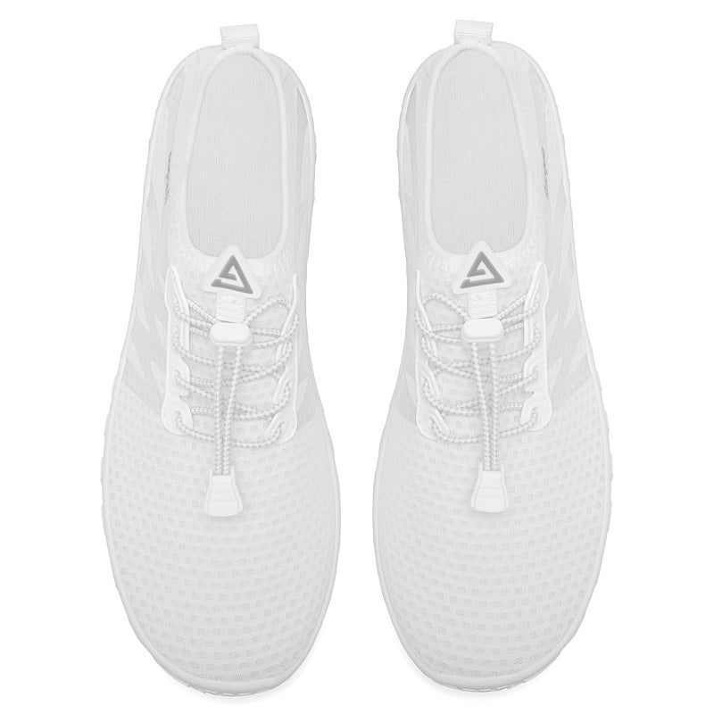 Racqua Womens Water Shoes Quick Dry Barefoot Beach Swim Shoes Lightweight Surfing Diving Kayaking Yoga Sports Aqua Shoes White 7.5 Women/6.5 Men - Image 5