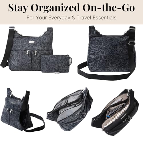 Baggallini Cross Over Crossbody Bag for Women - Lightweight Water-Resistant Travel Bag with Adjustable Strap RFID Wristlet - Image 4