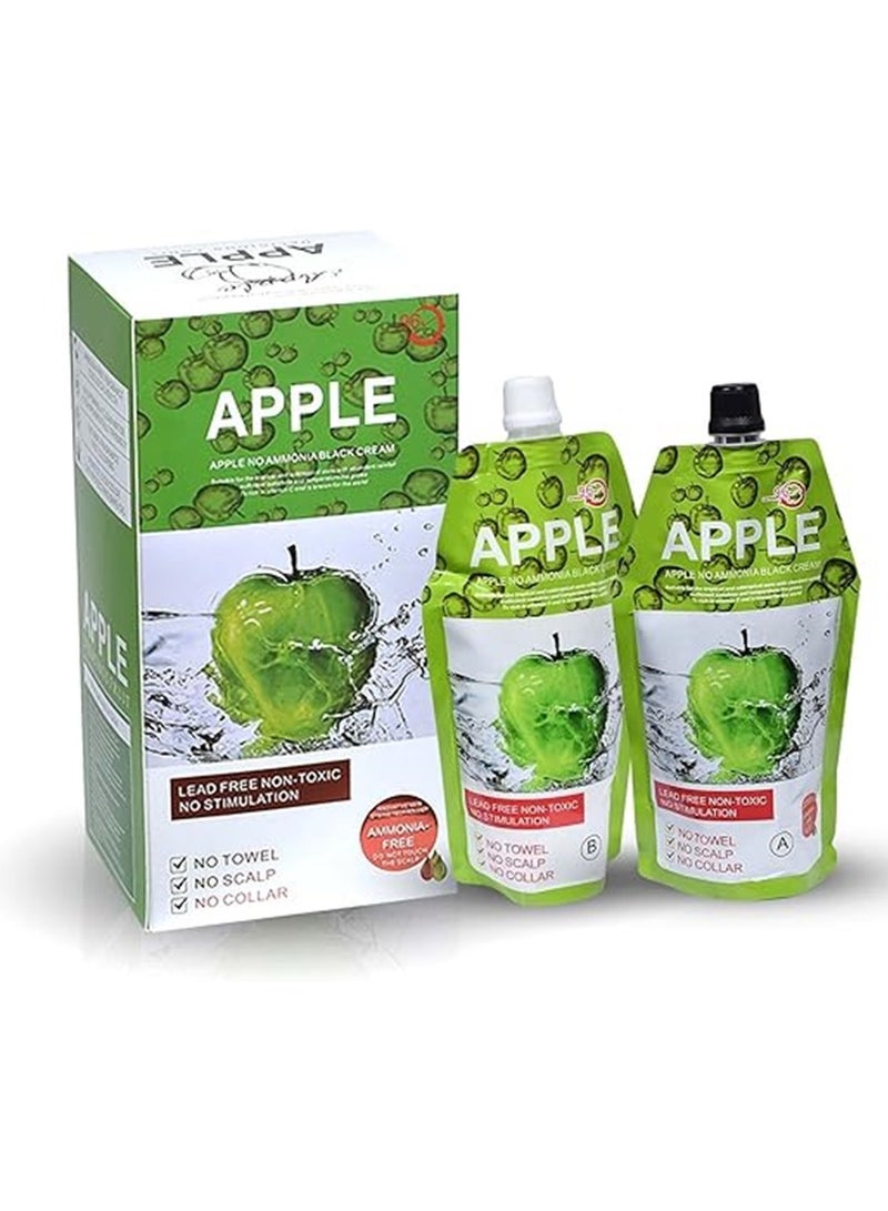 Apple Blossoms Apple Natural Hair Color Cream 96 Ammonia Free Black - Image 1