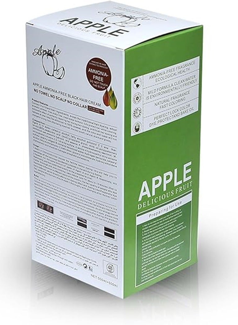 Apple Blossoms Apple Natural Hair Color Cream 96 Ammonia Free Black - Image 2