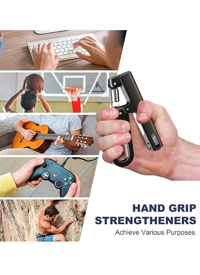 ShebSheb - Hand Grip Strengthener Trainer,10-120kg Adjustable Hand Exerciser,Hand Forearm Gripper Strengthener with Smart Counting and Automatic Timing for Muscle Building and Injury Recover for Workout Exercise - Image 1