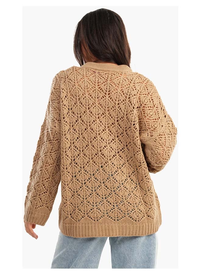 Carina Brocade Arcylic Pullover - Image 3