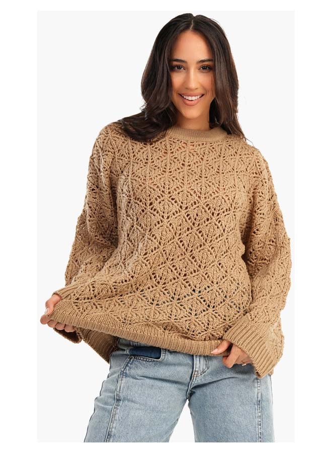 Carina Brocade Arcylic Pullover - Image 1