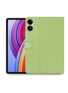 اوميكر جراب Xiaomi Redmi Pad Pro 5G 2024 مقاس 12.1 بوصة من جلد البولي يوريثان بإغلاق مغناطيسي - أخضر نعناعي  - Image 1