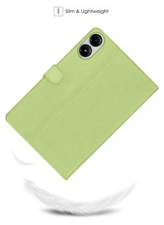 اوميكر جراب Xiaomi Redmi Pad Pro 5G 2024 مقاس 12.1 بوصة من جلد البولي يوريثان بإغلاق مغناطيسي - أخضر نعناعي  - Image 2