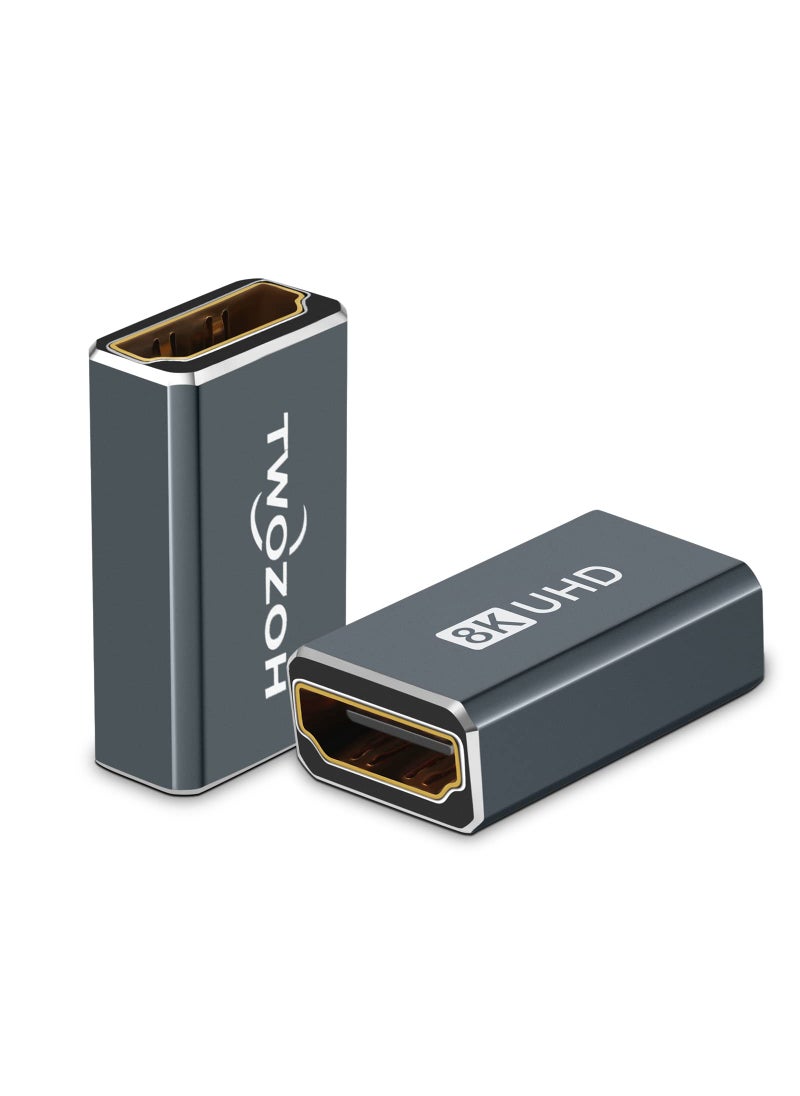 Twozoh Twozoh 8K HDMI Coupler (2-Pack), HDMI 2.1 Female to Female Adapter, HDMI Female Connector 48 Gbps HDMI Extender Support 8K@60Hz, 4K@144Hz 1080p  - Image 2
