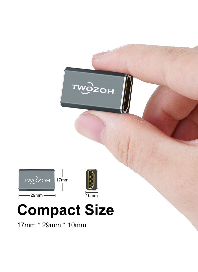 Twozoh Twozoh 8K HDMI Coupler (2-Pack), HDMI 2.1 Female to Female Adapter, HDMI Female Connector 48 Gbps HDMI Extender Support 8K@60Hz, 4K@144Hz 1080p  - Image 5