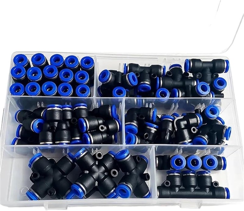 51 قطعة مجموعة وصلات هوائية 6 مم للضغط للاتصال PU6 PE6 PZA6 PY6 PV6 PG6 PK6 - Image 1
