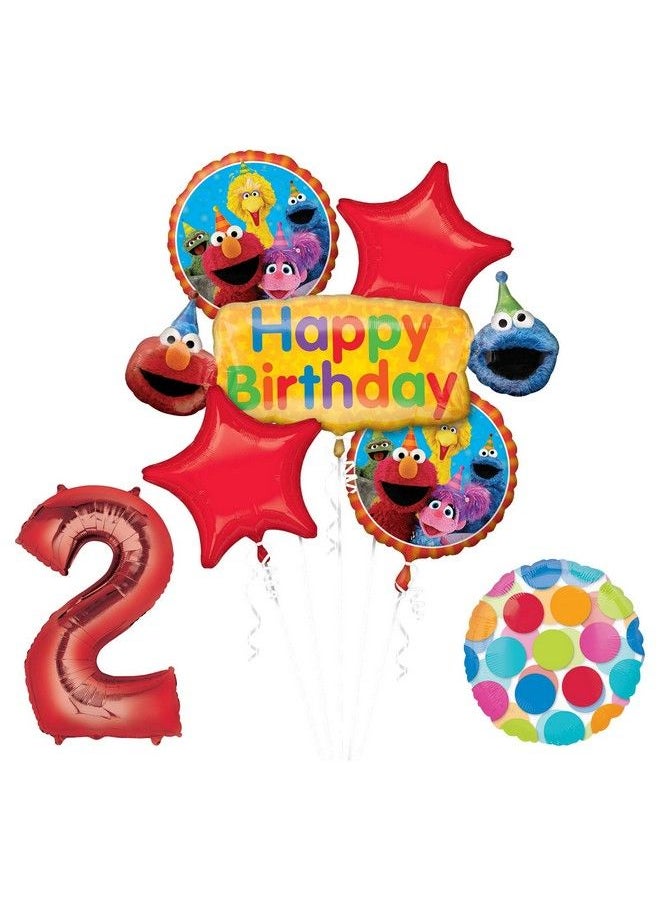 Mayflower Products Elmo And Friends 2Nd Birthday Supplies Decorations Balloon Kit  - Image 1