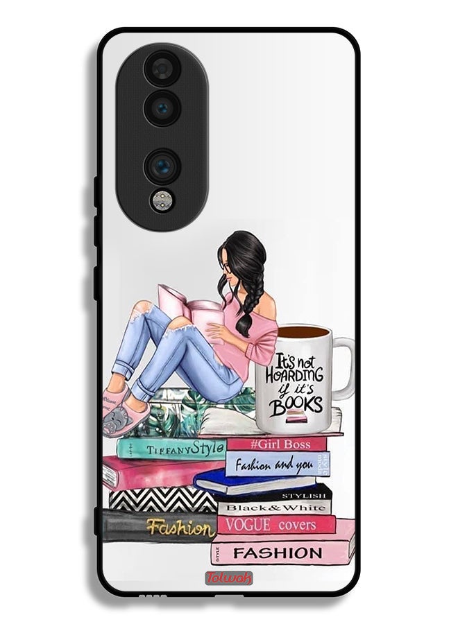 Tolwak Honor 70 Protective Case Cover Girl And Fashion Books Art - Image 2