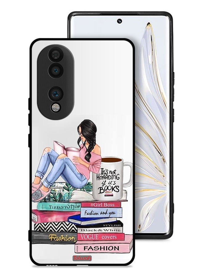 Tolwak Honor 70 Protective Case Cover Girl And Fashion Books Art - Image 1