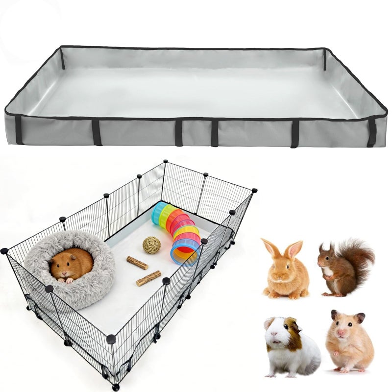 DZWLKJ Guinea Pig Cage Liner Tarp Bottom Waterproof and Washable Base Also for Rabbits, Bunny, Chinchesillas, Hedgehog, Ferrets and Other Small Animals(24x48 inches) - Image 1