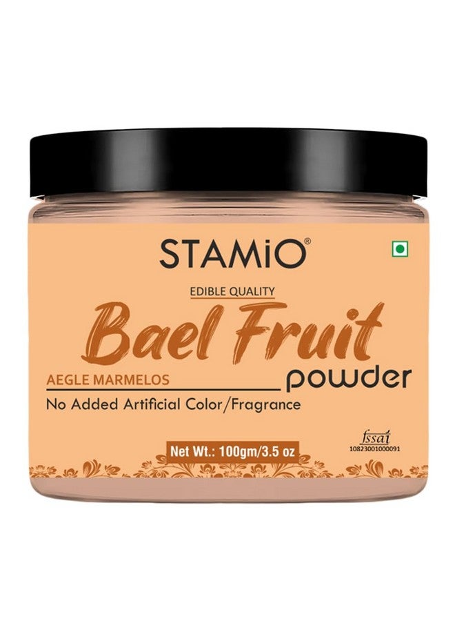 STAMIO Bael Fruit Powder 100gm | Belgiri, Bealgiri, Bael Phal Dry, Wood Apple, Aegle Marmelos, Bilva, Maredu Phalam | Digestive Health | In Jar 3.53 oz - Image 1