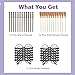 Col-Pary ColPary Party Supplies Kit Black Round Glasses with Round Frame No Lenses Broom Pencil Wand Pencil for School Birthday HalloweenCosplay Party DecorEach of 12 pcs - Image 2