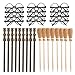 Col-Pary ColPary Party Supplies Kit Black Round Glasses with Round Frame No Lenses Broom Pencil Wand Pencil for School Birthday HalloweenCosplay Party DecorEach of 12 pcs - Image 4