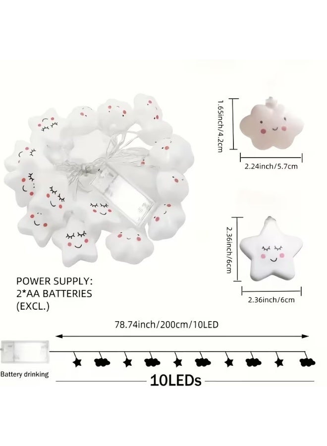 Goolsky Battery Model Clouds and Stars Combination Pack String Lights No Battery decorations - Image 5