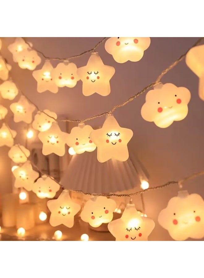 Goolsky Battery Model Clouds and Stars Combination Pack String Lights No Battery decorations - Image 1