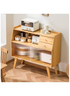 HXDream Coffee Cabinet,Coffee Corner,Kitchen Cabinet with Drawers and Doors,102 * 35 * 91cm Coffee Food Storage Cabinet  - Image 1
