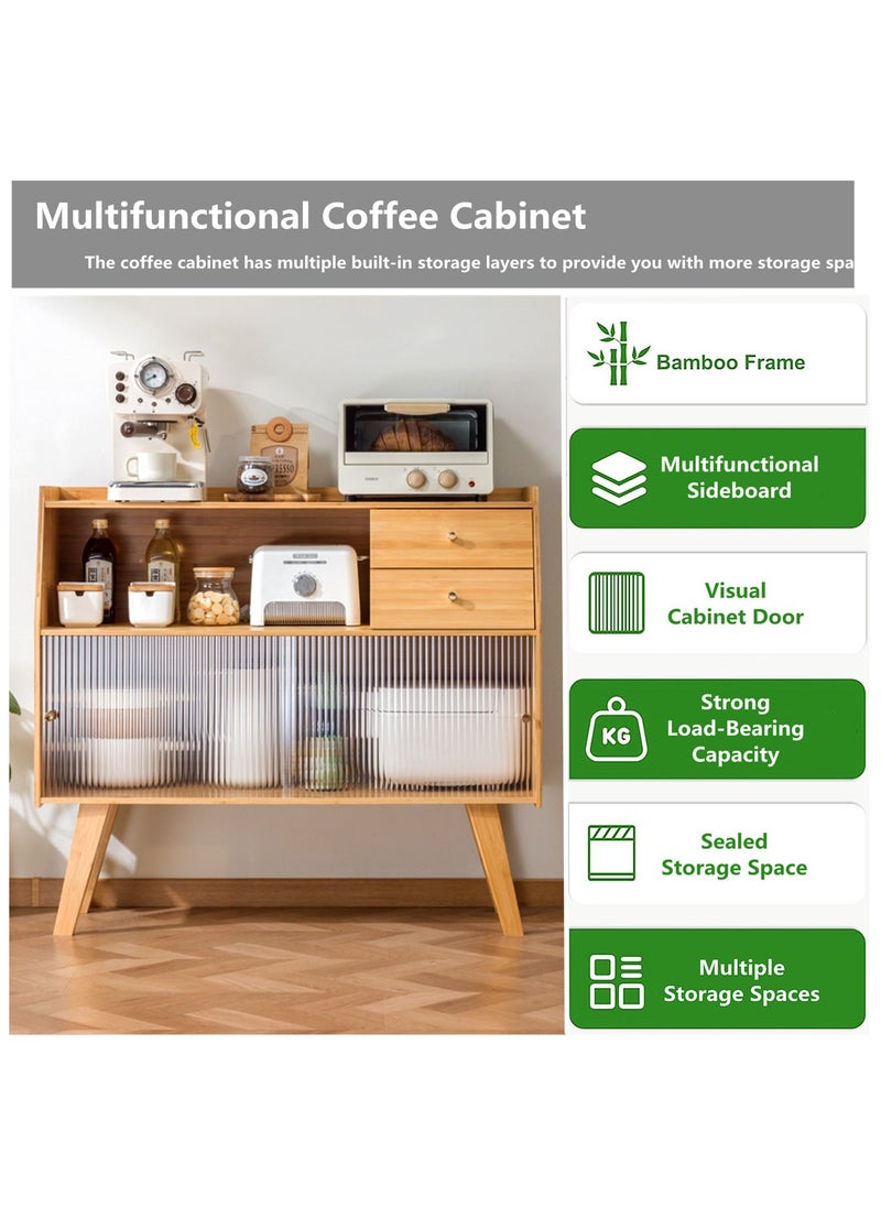 Coffee Cabinet,Coffee Corner,Kitchen Cabinet with Drawers and Doors,102 * 35 * 91cm Coffee Food Storage Cabinet - pzsku/ZCBFB05F1E95A70391160Z/45/_/1723632200/f55c6512-a059-4a8b-8c10-71b59a72fc40