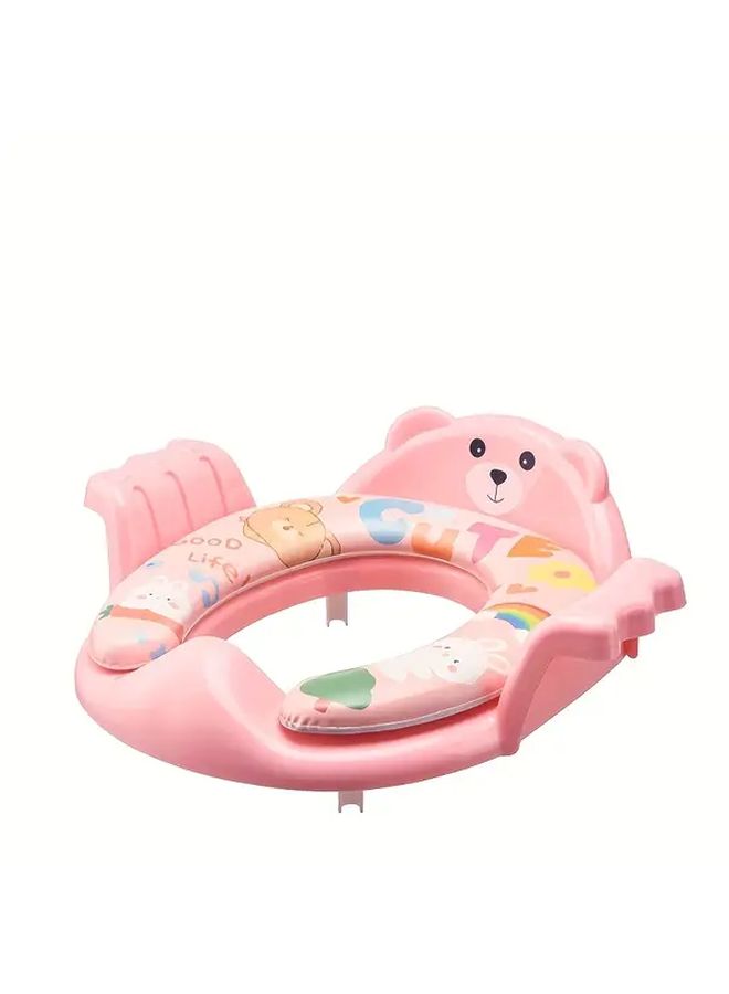 Green Portable Cartoon Toilet Seat Cover for Kids Potty Training Easy Clean Plastic - Image 3