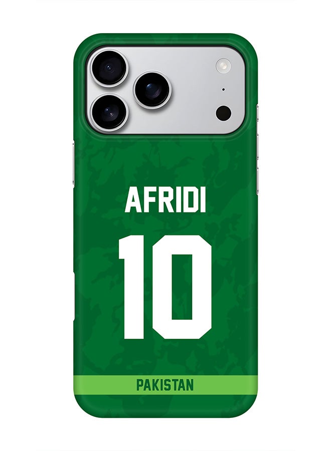 Stylizedd For iPhone 17 Pro Max,Case, [Compatible with MagSafe] Magnetic cover Slim fit Protection Matte, - Pakistan AFRIDI, Jersey No 10
