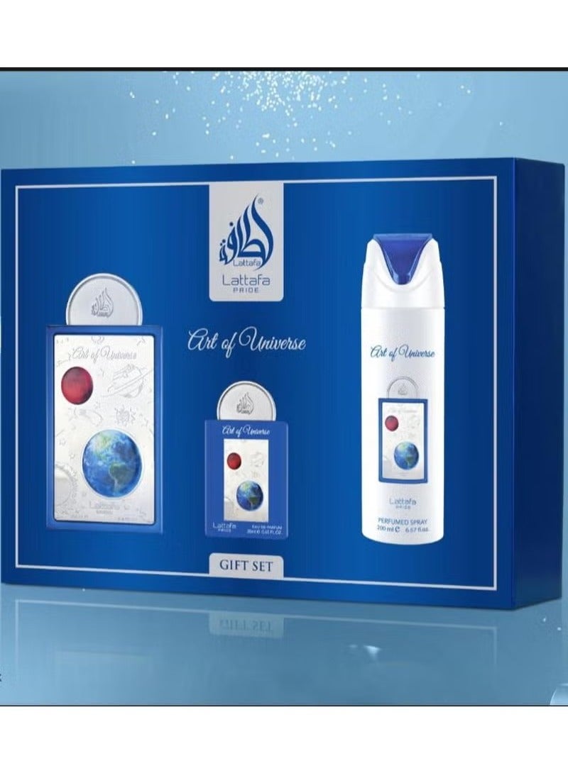 Lattafa Art Universe Perfume 100ml + Perfume 20ml + Scented Spray 200ml - Image 2