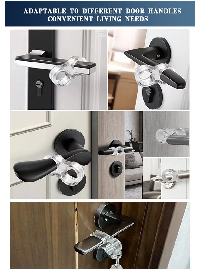 10 Pack Door Handle Stopper, Wall Protector, Clear Rubber Door Stopper, Pvc Door Handle Guard, Door Handle Bumper for Cabinet Furniture Home Office (Transparent)  - Image 5
