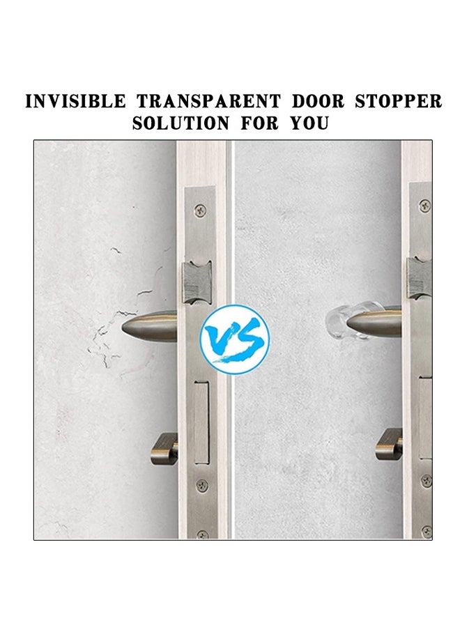10 Pack Door Handle Stopper, Wall Protector, Clear Rubber Door Stopper, Pvc Door Handle Guard, Door Handle Bumper for Cabinet Furniture Home Office (Transparent)  - Image 3